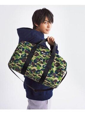 A Bathing Ape BAPE Duffle Bag Hand Bag Camo Green 2020 Spring Collection